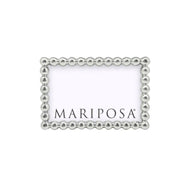   frame with a single row of silver colored spheres