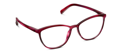 Magenta cat-eye thin frames