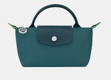 Load image into Gallery viewer, Longchamp Le Pliage Green/Recycled Canvas Pouch w/ Handle - Peacock
