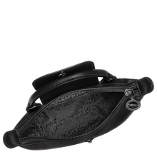 Load image into Gallery viewer, Le Pliage Xtra XS Leather Pouch open showing black interior 
