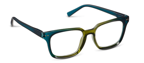 Square frames in shades of green and teal