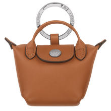 Load image into Gallery viewer, Longchamp Le Pliage Xtra Key Ring - Cashew brown with silver color hardware 
