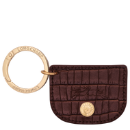 Longchamp Épure Leather Key Ring - Mocha