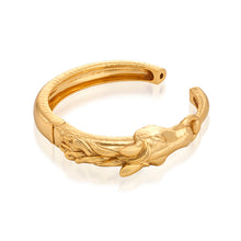 Load image into Gallery viewer, Capucine de Wulf Horsehead Hinged Bangle showing opeing 
