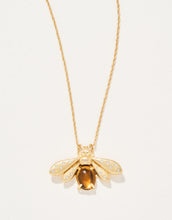 Load image into Gallery viewer, Spartina 449 Honey Bee Necklace with gold wings and amber colored stone
