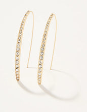 Load image into Gallery viewer, Spartina 449 Sparkle Arc Hoop Earrings Large/Crystal
