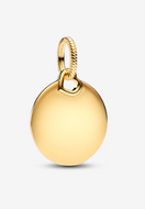 PANDORA Engravable Round Tag Pendant - Gold