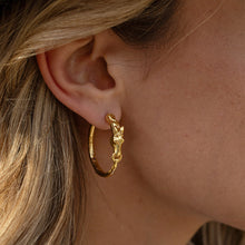 Load image into Gallery viewer, person wearing Capucine de Wulf Horsehead Hoop Earrings - Gold
