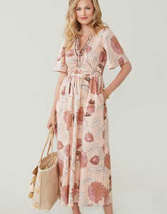 Meghan Midi Dress 1859 Lighthouse Floral Stitch