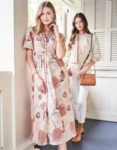 Meghan Midi Dress 1859 Lighthouse Floral Stitch