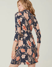 Load image into Gallery viewer, Nora Half-Zip Dress 1859 Lighthouse Starry Floral Slate
