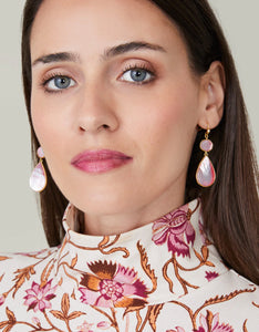 Spartina 449 Batina Earrings Pink Mother-of-Pearl