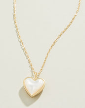 Load image into Gallery viewer, Full Heart Necklace 18&quot; Mother-of-Pearl
