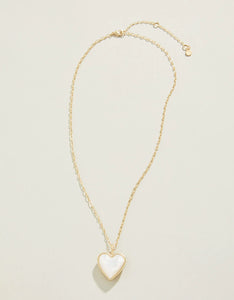 Full Heart Necklace 18" Mother-of-Pearl