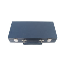 Load image into Gallery viewer, blue case with latches and a handle 
