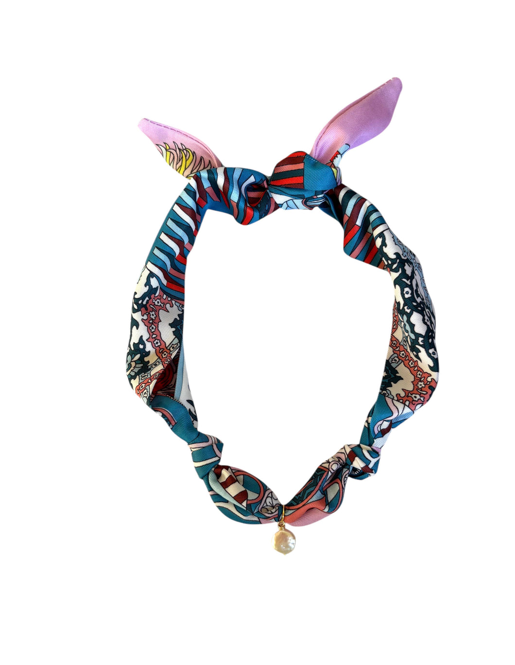 Beckett Single Pearl Scarf Necklace