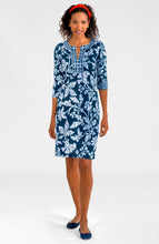 Load image into Gallery viewer, Gretchen Scott Designs Split Neck Dress - Stunning Stippling
