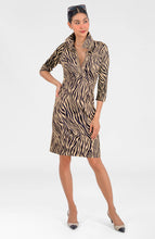 Load image into Gallery viewer, Gretchen Scott Designs Everywhere Dress Animal Instincts - Zebra Khaki
