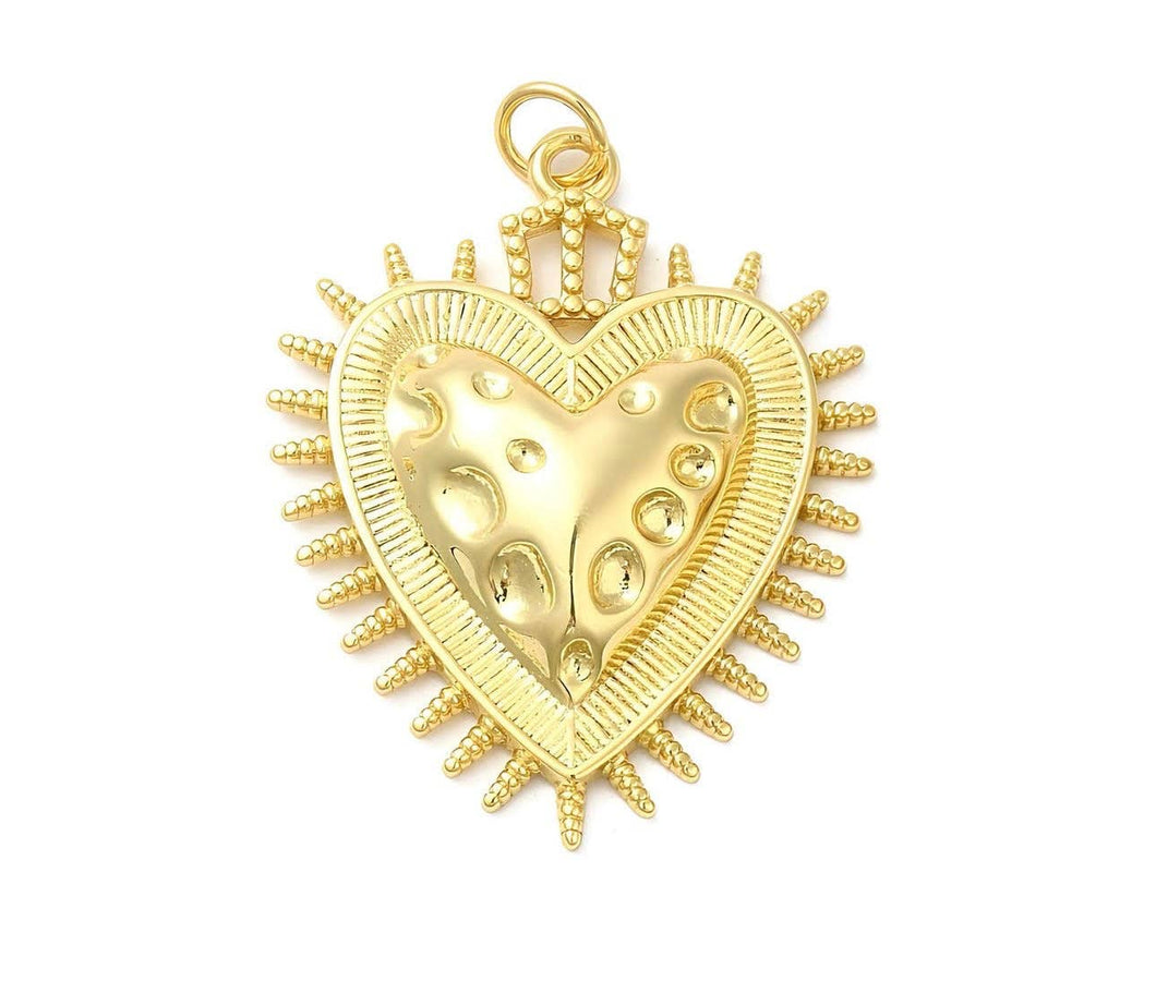 Belmont Scarf Necklace - Sunburst Heart