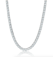 3mm Brilliant Tennis Necklace Finished in Platinum