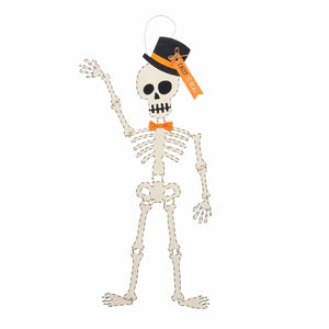 Skeleton Top Hat Halloween Door Hanger