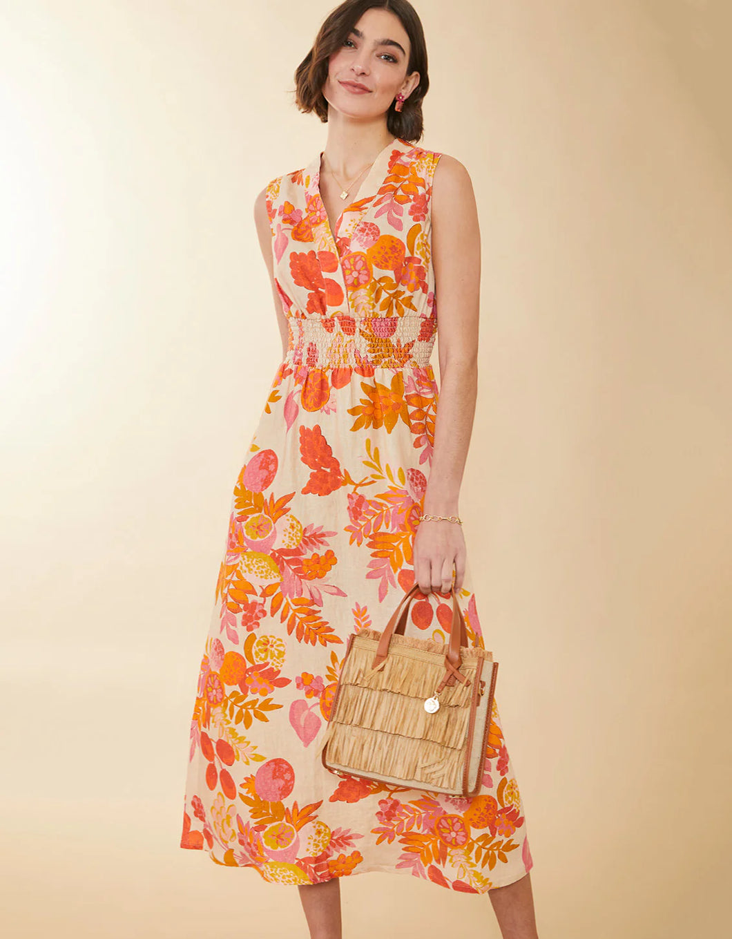 Spartina 449 Carlyn Midi Dress Richmond Hill Fruit