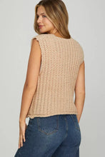 Load image into Gallery viewer, sleave less Sleeveless Chunky Sweater Vest  back view
