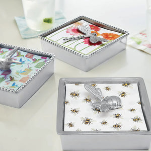 Mariposa Hummingbird Beaded Cocktail Napkin Box