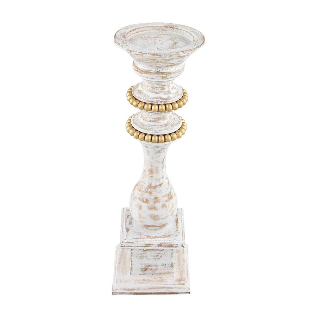 Gold Beaded Candlestick