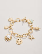Spartina 449 Coastal Dreams Charm Toggle Bracelet with sea themed charms