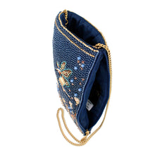 Load image into Gallery viewer, Fairy Dust Crossbody Phone Bag showing zipper side pocket and top opening 
