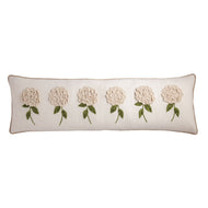 White Hydrangea Long Pillow