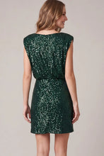 Load image into Gallery viewer, Sequin Mini Dress With Lining - Sea Green

