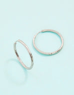 Spartina 449 SP Moonglade Hoop Earrings 30mm Silver