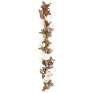White Real Touch Magnolia Garland - 65