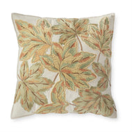 Green w/Rust Embroidered & Beaded Leaf - 20