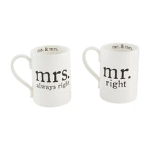 Load image into Gallery viewer, Mr. &amp; Mrs. Right Mug Set
