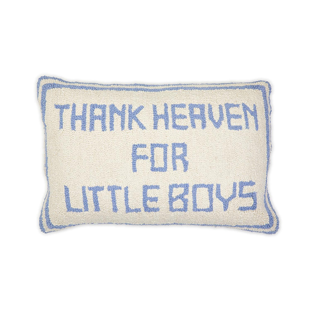 Thank Heaven Embroidered Throw Pillow