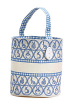 Load image into Gallery viewer, Easter Egg Hunt Bucket Bag with Bunny and Gingham Print
