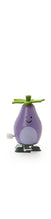 Load image into Gallery viewer, Wooden Wind Up Eggplant Toy
