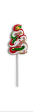 Load image into Gallery viewer, Peppermint Flavor Christmas Tree Swirl Lollipop with Icing Decorations
