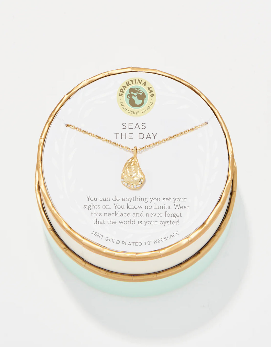 Spartina 449 Sea La Vie Necklace Seas the Day/Oyster