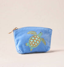 Load image into Gallery viewer, Turtle Conservation Coin Purse - Caribbean Blue Velvet
