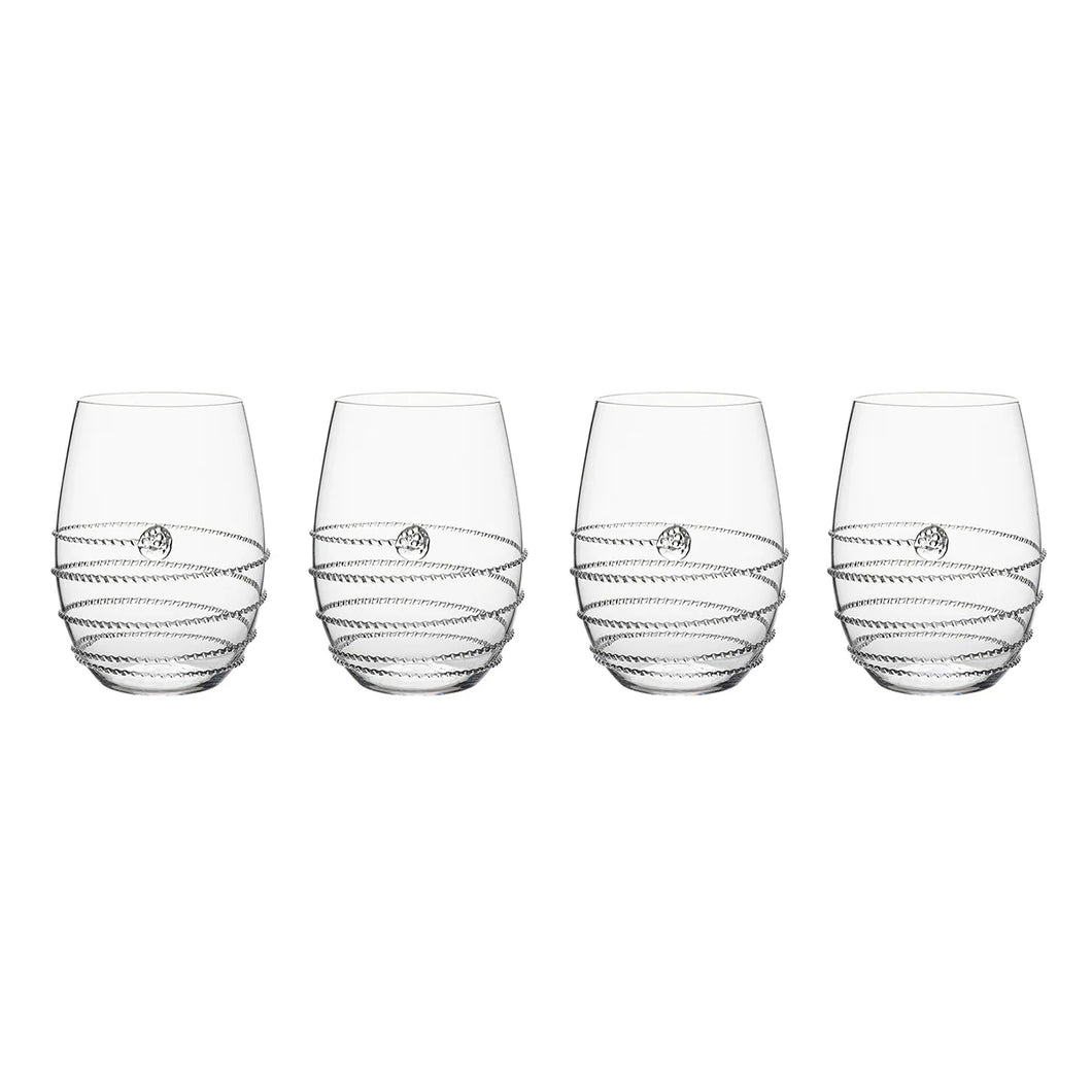 Juliska Amalia Stemless White Wine Clear - Set/4