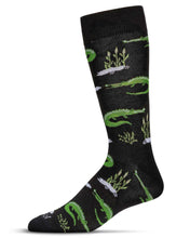 Load image into Gallery viewer, black sock with gator designs
