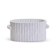 Load image into Gallery viewer, Faux Bamboo Oval Centerpiece / Cachepot with Handles
