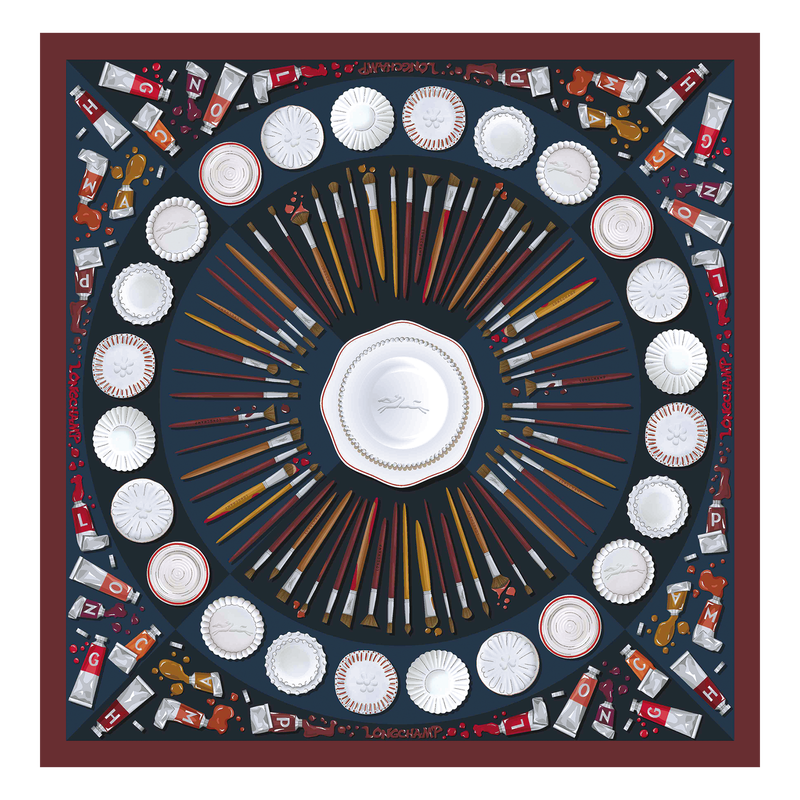 Longchamp Palette D'artiste Silk Scarf 70