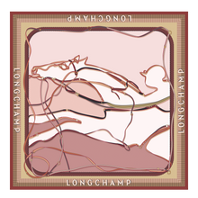 Load image into Gallery viewer, Longchamp A Toute Allure Silk Scarf 90 muted pinks
