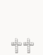 Spartina 449 Sea La Vie Have Faith Stud Earrings silver with clear stones