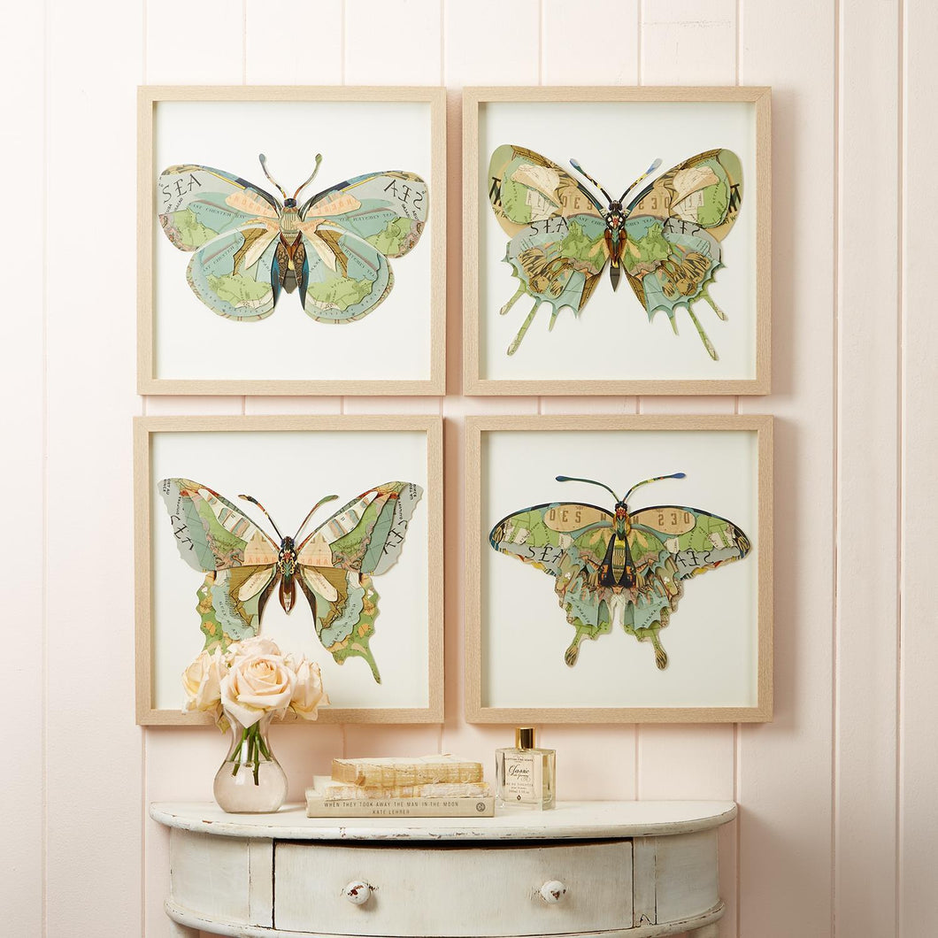 Butterfly Paper Collage Wall Art - Assorted Styles